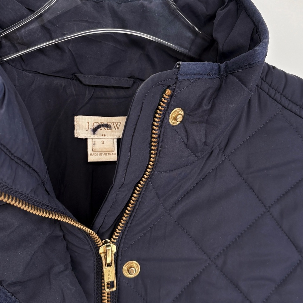 J.CREW Quilted Navy Blue Puffer Field Jacket S - Picture 7 of 10